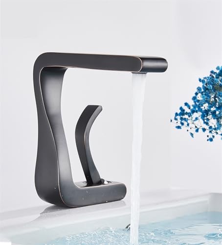 Robinet d'eau incurvé pour mitigeur d'évier de salle de bains moderne - 3