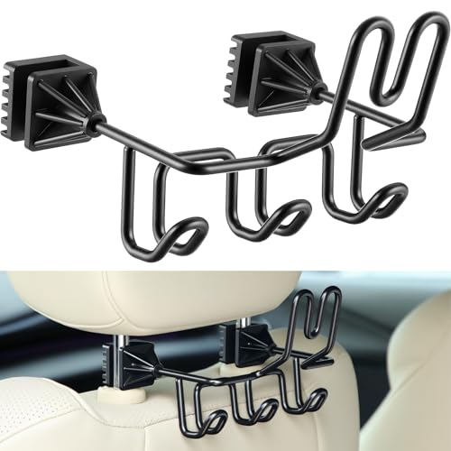 Enhon Hard Hat Holder for Truck Car Holder Organizer with 3 Hooks for Safety Helmet Caps Jacket & Tool Bag Hard Hat Accessories for Men & Women Patent Pending(Triple Hooks Black 1 Pcs)