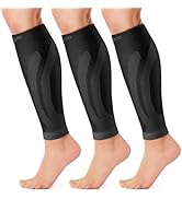 CAMBIVO 3 Pairs Calf Compression Sleeve for Men and Women, Leg Compression Sleeve for Running, Sh...