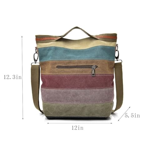 Bolso Hobo de Lona para Mujer CVFAJI Multi-color miniatura 5