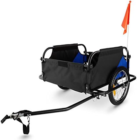 DuraMaxx Mountee Bicycle Trailer - Bike Trailer Cargo, Trailers, Carrier, Stable, Powder Coated, Easy Transport, Robust, 130 L Cargo Space, 60 Kg, Steel Tube, Nylon Upholstery, Folds Up