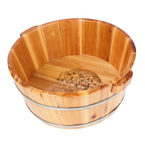 Cubeta de Madera para Baño de Pies Multiuso para Casa y Exterior miniatura 7