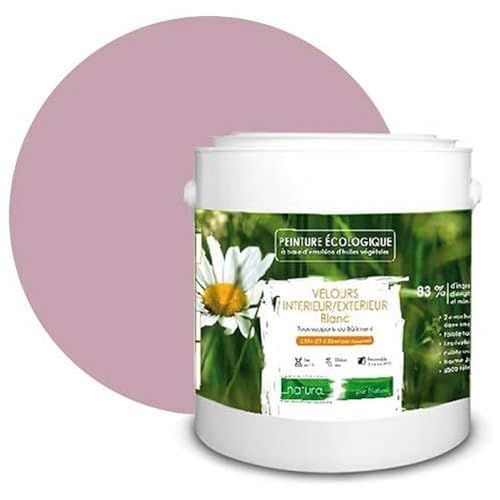 BOX DECO COULEURS Natura Naturfarbe, ökologisch, innen und außen, Velours-Optik, 2,5 l, Rosa