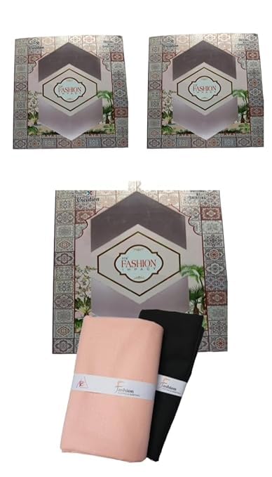 its' fashion impact Men's Poly Cotton Unstitched Plain Shirt and Trouser Fabric Set, Multicolour, Free Size, Set of 3-picture-11