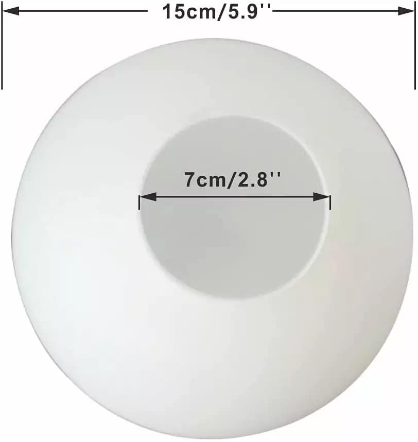 Virya Glass Shade for Modern Pendant Light Wall Lamp Globe Shape Globe Light Lamp Cover(White)