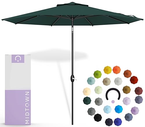 Midtown Umbrellas 10-Year-No-Fade - 8 Ft - UV Proof Forest