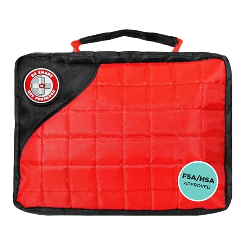 Be Smart Get Prepared Complete First Aid Kit with Bonus Removable Mini First Aid Kit - 200 Pieces - Designed for Home, Outdoors, Sports, Travel, and Leisure - Compact & Portable