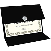 Geographics Tri Fold Black Certificate Holder, Linen Texture, 9.25" x 12.5", 5/Pack 47838