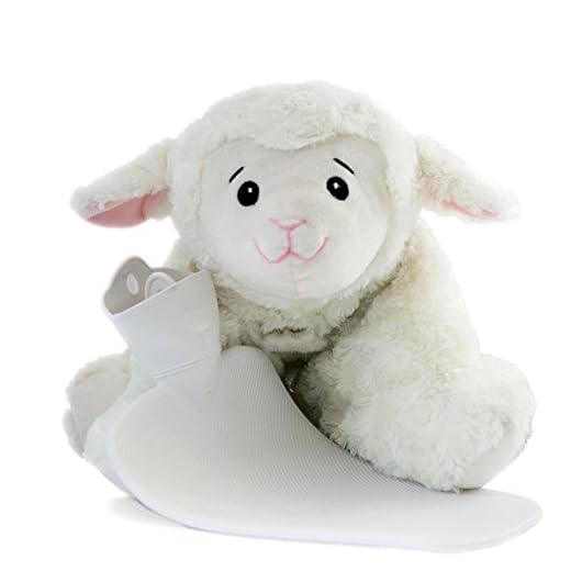 HUGO FROSCH,1.8L Kids Hot Water Bottle with Sheep Cover, Cuddly Cushion 3 in 1, Stuffed Animal, Warmy Animals, Highest Quality - Made in Germany