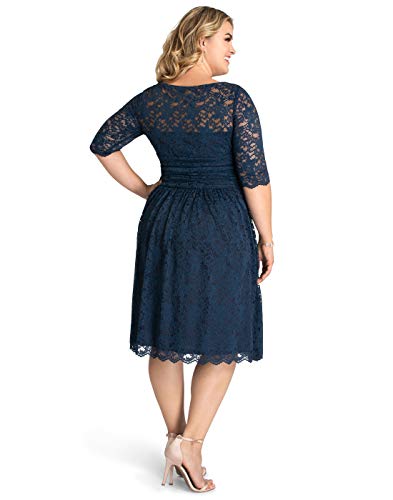 Kiyonna Women's Plus Size Scalloped Luna Lace Dress3