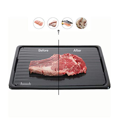 AMMOTI Family Size Fast Defrosting Tray | Thawing Plate for Defrosting Frozen Food