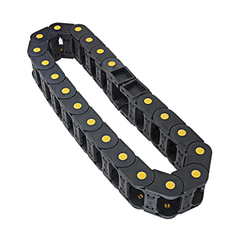 Uxcell R55 25Mm X 50Mm Black Plastic Open Type Cable Wire Carrier Drag Chain 1M Length For Cnc #TOP5