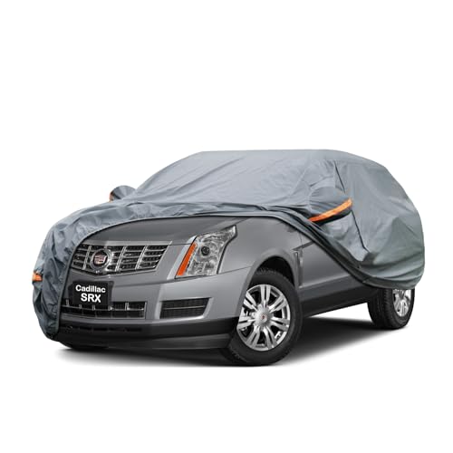 Image of GUNHYI Premium Car Cover Custom Fit Cadillac SRX (2009-2016), 16 Layers Heavy Duty Car Cover Waterproof All Weather with Zipper Door for Sun Rain Snow Dust Uv Protection