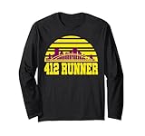 Pittsburgh Runner 412 Area Code Half Marathon Running Race Long Sleeve T-Shirt