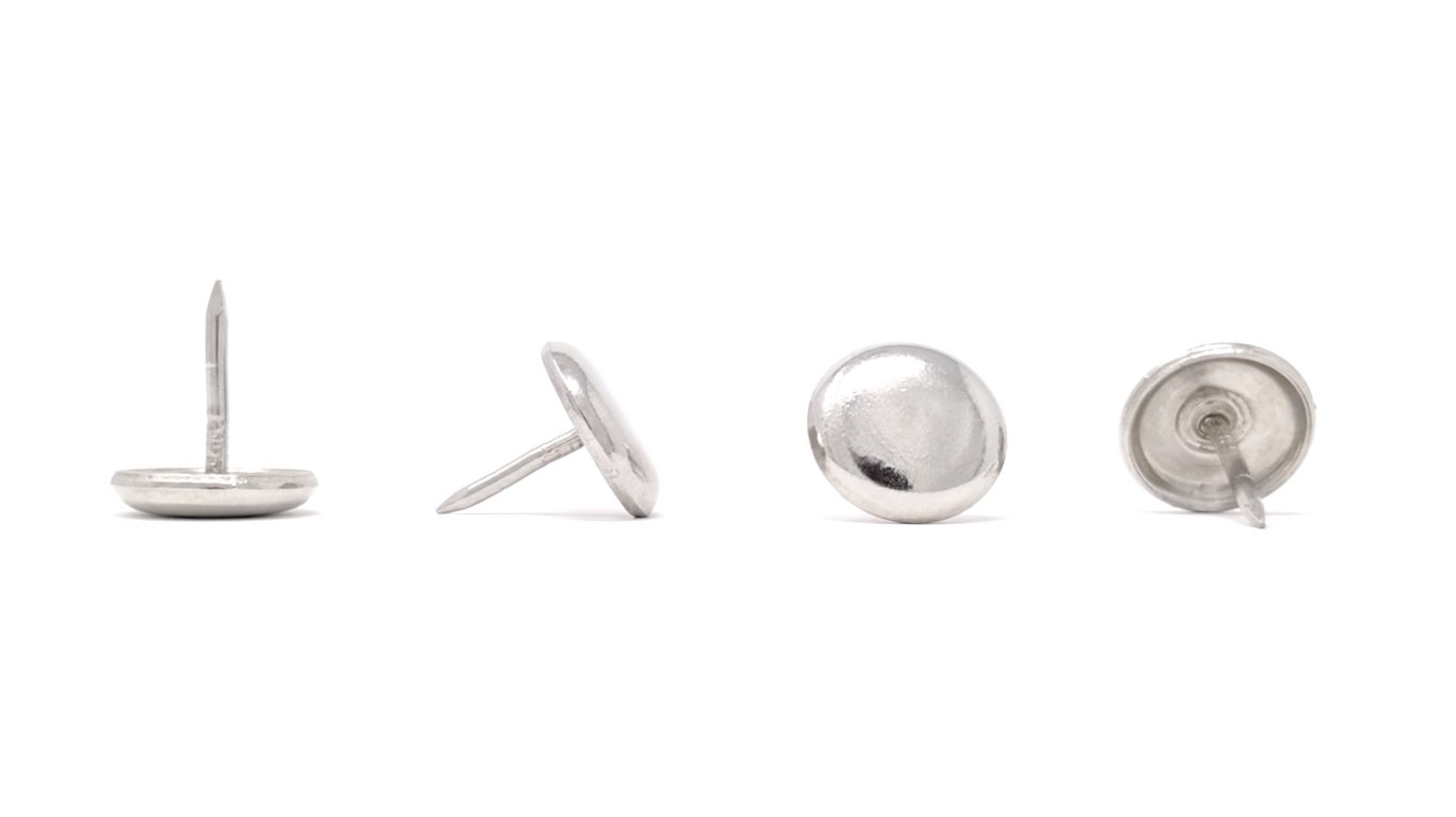 Keay Vital Parts 20Mm Nail-On Metal Furniture Glides - Made In Germany (Nickel Plated Steel, Pack Of 24)
