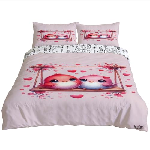 Housse de couette 200x200 cm anti-glisse avec fermeture éclair cachée