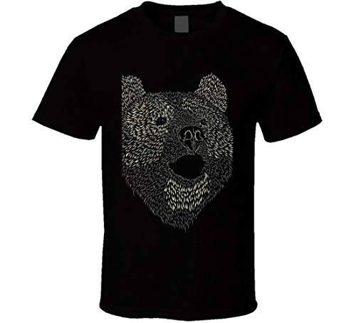 Camiseta con diseño de cabeza de oso de peluche gigante en 3D con aspecto suave y blandito Negro Negro ( 3XL