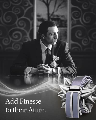 Access Denied Leather Ratchet Belts For Men - Mens Belt With Automatic Sliding Buckle For Suits, Jeans And Uniform - Designed In The Usa - Gifts For Men #TOP4