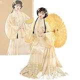 LLOZoo Hanfu chino retro (4XL-10XL), talla grande (72-140 kg), bordado intenso, ideal para eventos culturales y sesiones fotográficas.,10XL