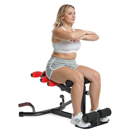 MERACH Upgrade Deep Squat Machine for Overweight, Dual Spring Assist& 350LB Weight Capacity, Glute Trainer Machine, Easy Setup & Leg Home Workout Machine