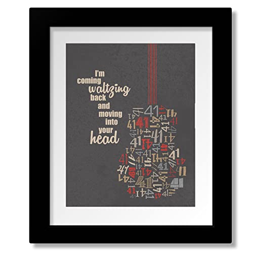 Number No 41 - Song Lyric Wall Art Print Inspired Wall Decor Poster