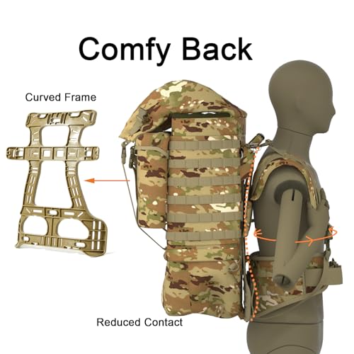 MT MIlitary FILBE Main Rucksack Army Tactical Assault Backpack with External Curve Frame System Multicam - Thumbnail 4