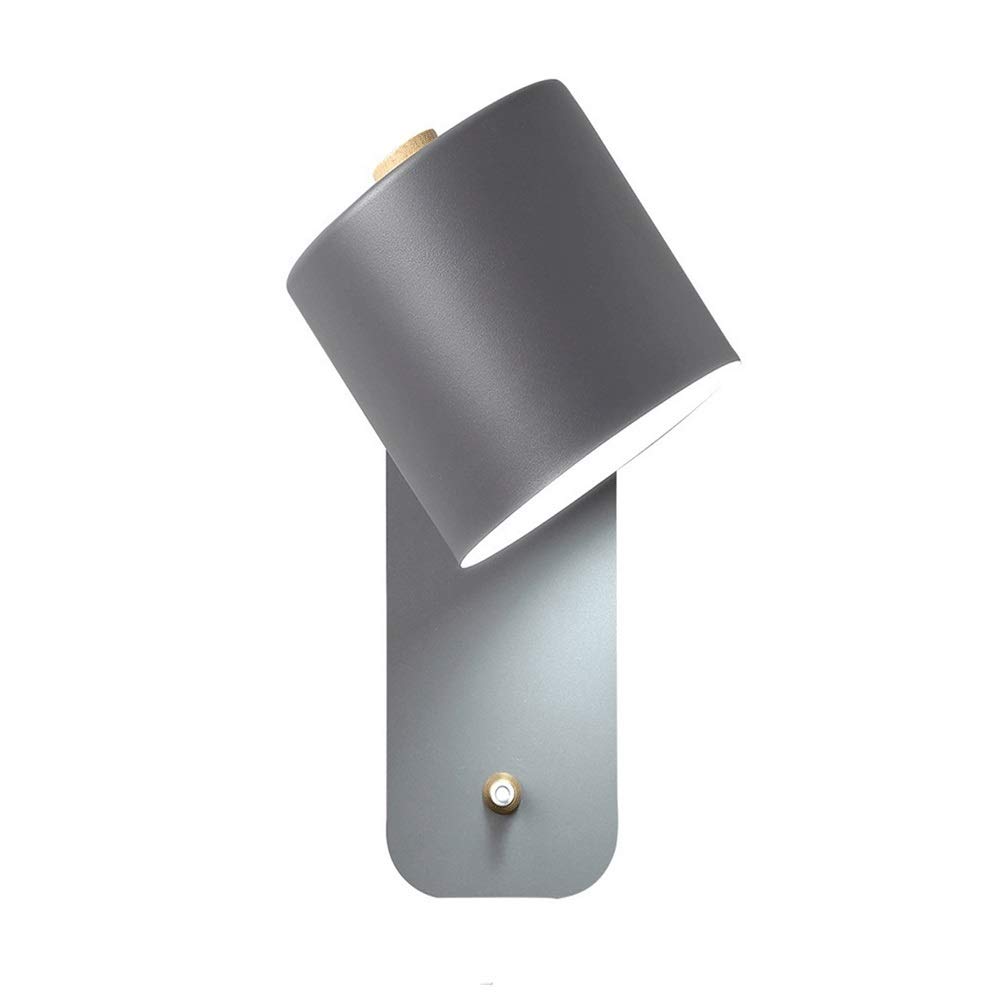 ITOSUI Modern Wall Sconce Nordic Wall Lamp Indoor Wall Light Fixture, Rotatable Hardwired Wall Sconce with Switch, Metal Flush Mount Wall Lamps for Bedroom Bedside Living Room