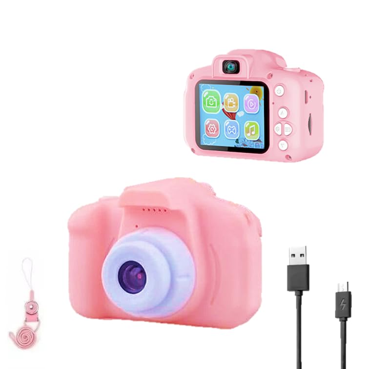 Kids Camera for Girls Boys Selfie Toy 1080P HD Digital Video Photo Toddler, Christmas Birthday Gifts for 4+ to 15 Years Old Children (Pink)-image-19