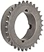 Martin Roller Chain Sprocket, Hardened Teeth, Taper Bushed, Type B Hub, Single Strand, 06B Chain Size, For 1210 Bushing, 9.525mm Pitch, 21 Teeth, 25.4mm Max Bore Dia., 68.91mm OD, 52.39mm Hub Dia., 5.21mm Width