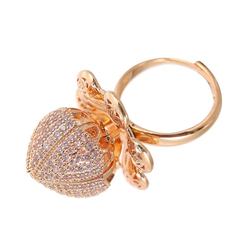 Rose de mode créative Healvian bague ajustable ouverte pour sublimer vos tenues