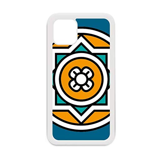 Coque iPhone 12 Pro Max blanche protection motif géométrique