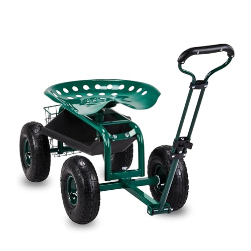 Outvita Rolling Garden Work Seat with Wheels