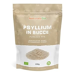 Biologische Psylliumschillen – Zuiverheid 99% – 200 g. Psyllium husk Bio, natuurlijk en zuiver. Geproduceerd in India…