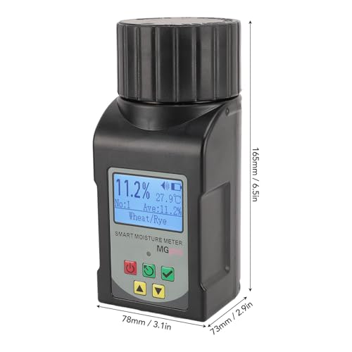 Misuratore di umidità per cereali digitale, Misuratore di umidità per Cereali con Display LED in mini tazze compensazione Automatica della Temperatura per caffè cacao riso grano 25 tipi di cereali
