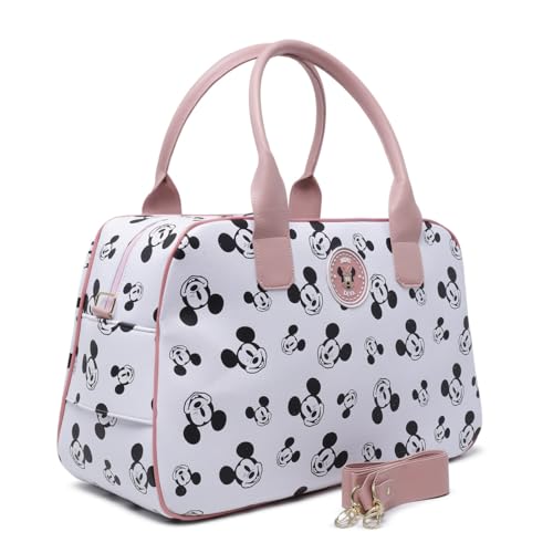 Bolsa Bebê Mala Maternidade Multifuncional, Mickey Minnie Stitch (Minnie Rosa)