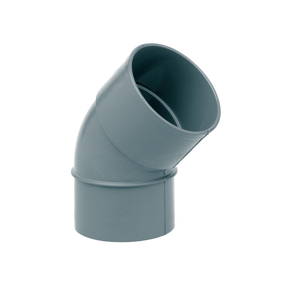Codo PVC 45 Grados para Tubería – Curva de PVC Presión Agua Potable y Desague – Interior/Exterior – Tuberías 32mm a 250mm – Conexión Sólida y Resistente – Varios Diámetros (75 mm)