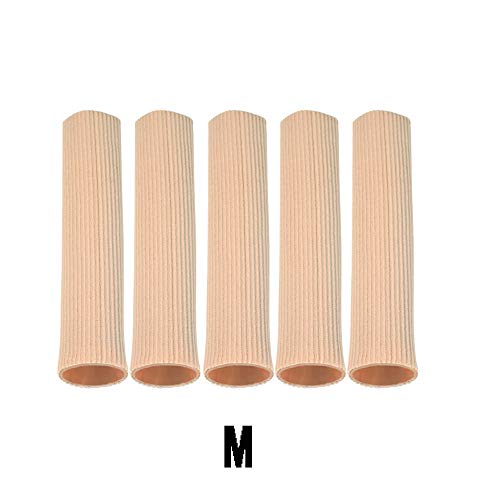 Cuttable Toe Tubes Sleeves 5 Pack, Made Of Elastic Fabric Lined With Silicone Gel. Toe Sleeve Protectors Relief Toe Pressure Pain, Corn And Calluses Remover #TOP1