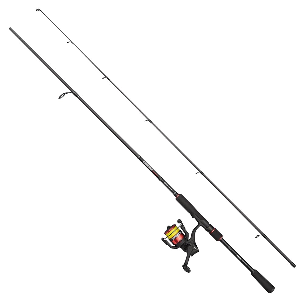 Abu Garcia Black Max Spinning Combo, Süßwasserangler Angelrute Rolle Hecht Zander, Starkes Leichtgewicht vielseitig einsetzbar, schwarz, mäßig schnelle Rute, Mehrere Größen