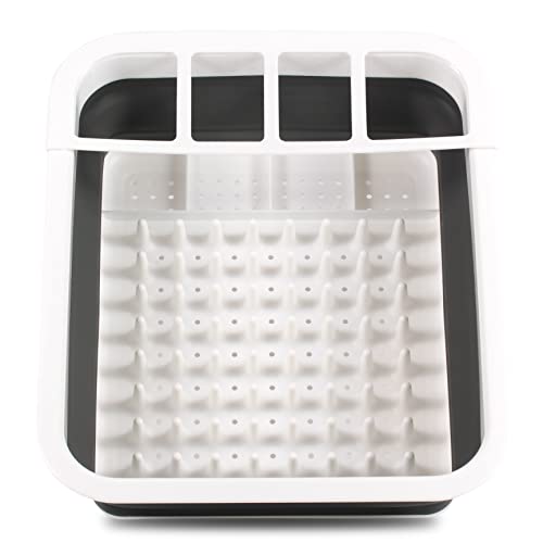 Escorredor De Louça Retrátil para Prato Garfo Copo Talheres Panelas Pia Silicone Dobrável Cozinha (C