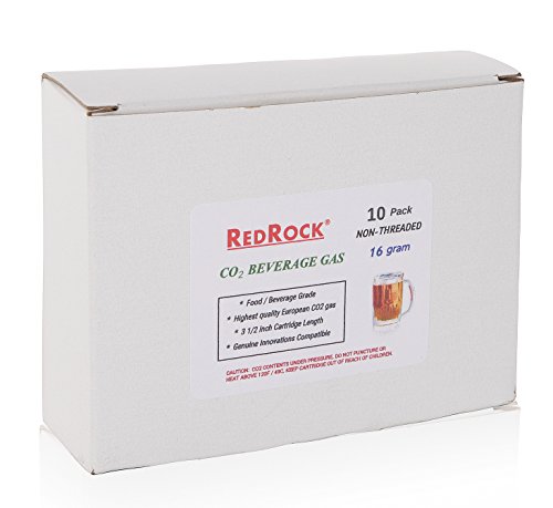 Redrock Unthreaded 16 Gram Co2 Beverage Beer Keg Chargers - 10 Pack #TOP1