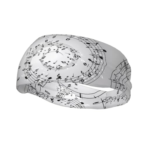 Diademas decorativas deportivas de moda con notas musicales YYHHAOFA para hombres y mujeres
