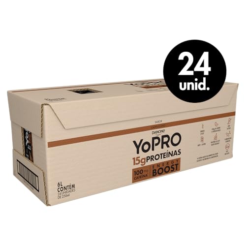 Pack YoPRO Bebida Láctea Energy Boost UHT Capuccino 15g de Proteínas 250ml - 24 Unidades