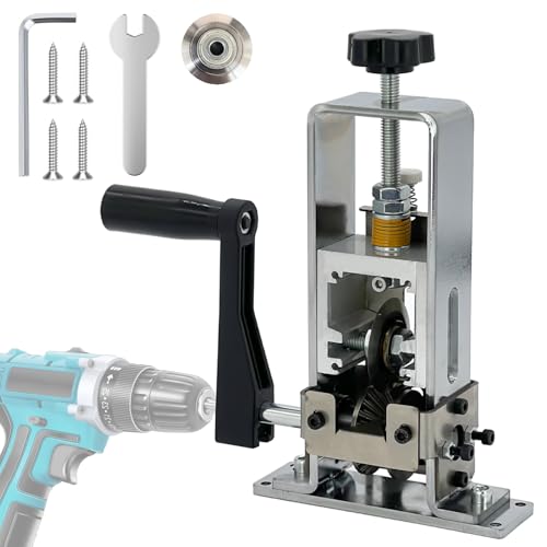 LILOOVKE Wire Stripper 1-25mm Tool Wire Stripper Machine for Hand Crank or Drill Powered Manual Can be Fixed or Removed Cable Stripper for Copper Scrap Recycling（Silver） by LILOOVKE - Used condition - US$24.98