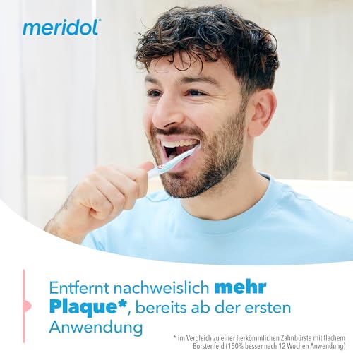 meridol Zahnfleisch-Komfort Bürste extra sanft | Tiefe Reinigung der Zahnzwischenräume| Flexibler Zahnbürstenhals um Druck zu reduzieren| wissenschaftlich Nachgewiesen – Bild 4