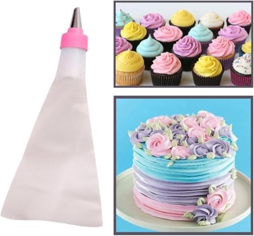 Jogo De Confeiteiro 6 Bicos Diversos + Saco De Silicone E Adaptador Matriz Decorador De Bolos Cupcak