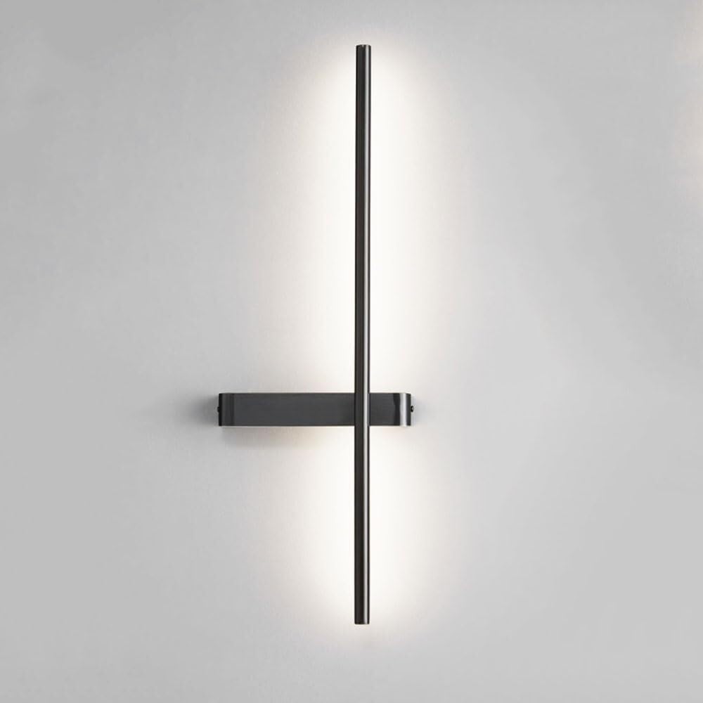 CWCQGH Modern Copper Wall Sconce Led Linear Lamp Minimalist Long Light Fixture 3000k/4000k/6000k 60cm/90cm Living Bedroom,Black Copper Color-60cm