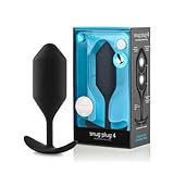 b-Vibe Snug Plug 4 Ultra-Comfortable 257-Gram Weighted Silicone Butt Plug - Black