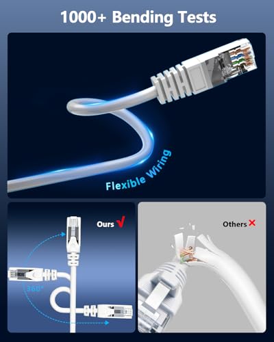 Cable Ethernet Cat 5e exterior e interior OOSSXX de red de 100 pies 7