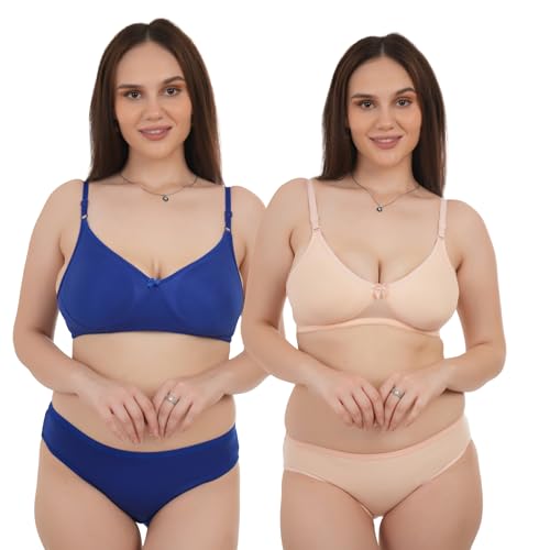 Image of Unitrust Premium Lingerie Set with Full Coverage Non-Padded Bra and Hipster Panty Set