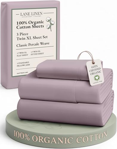 LANE LINEN 100% Organic Cotton Eco Friendly Extra Large Twin Sheets fo